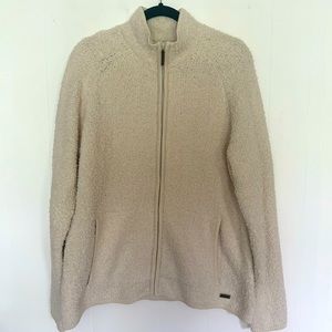 NWT Natural Reflections Sherpa White Cream Fleece Full Zip Jacket Women’s XL